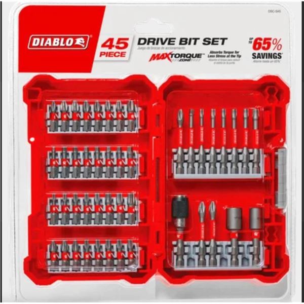 Diablo Drive Bit Set With 45 Pieces