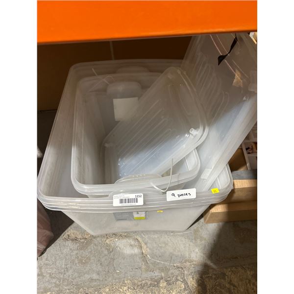 Gracious Living Storage Containers with Lids, 9 Pieces