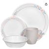 Image 1 : Corelle Livingware 16 piece Dinnerware Set, Service for 4, Apricot Grove