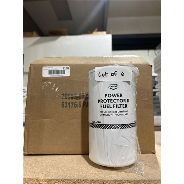 Lot of 6 CO-OP Power Protector II Fuel Filters for Gasoline and Diesel