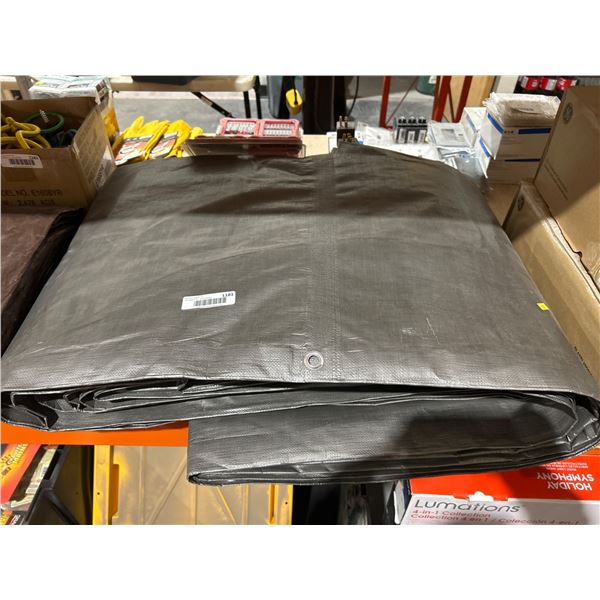 Large Grey Tarp With Grommets