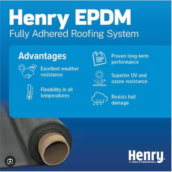 PALLET LOT - 2000 SQ FT ( 20 ROLLS) Henry LowSlope 2-Ply Self Roofing