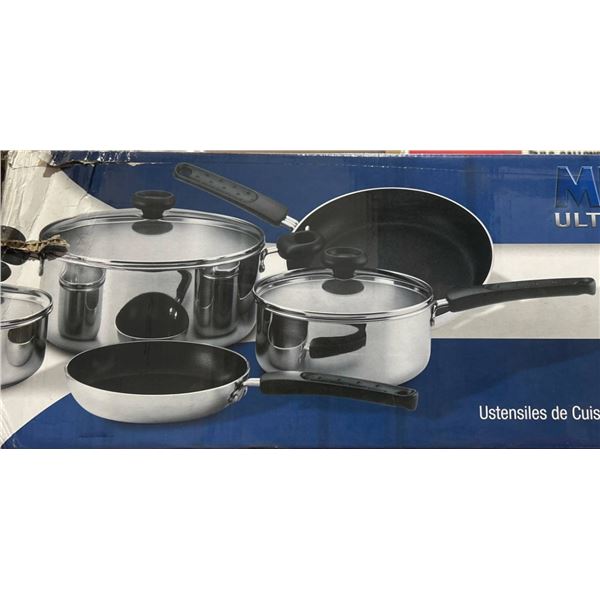 Meyer Ultra Steel 8-Piece Cookware Set with Stainless Steel Construction