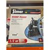 Image 2 : Simer 3994 – 1/2 HP Cast Iron Sump Pump w/ Tether Float Switch Model:3994