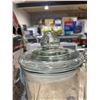 Image 2 : Lot of 2 Glass Storage Jars with Lids