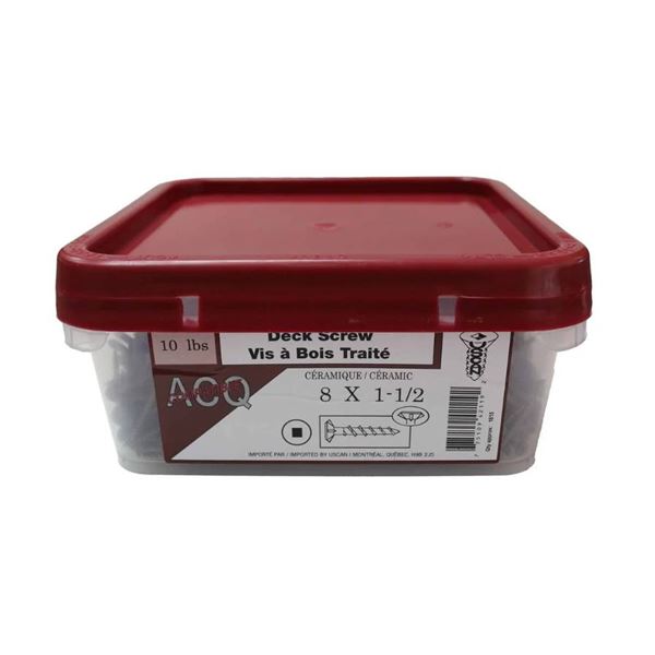 Brown Treated Wood Screw, #8 x 1-1/2″ (Bucket of 10 lbs)