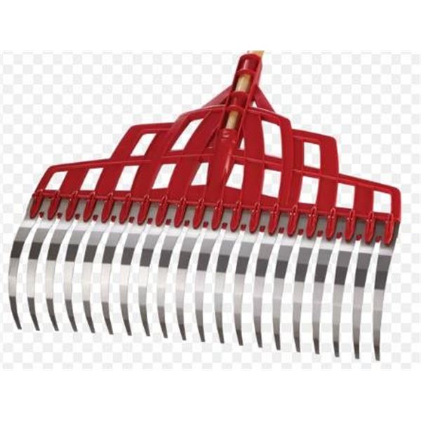 Lot of 3 Garant Multipurpose Rake Heads, 24 Tines, 61 cm Width