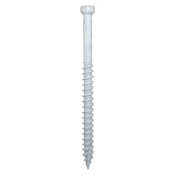 GRK Fasteners FIN/Trim White Trim Head Screws #8×2-1/2 Inch, 10×100 pc