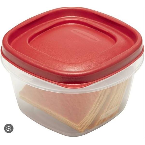Lor of Assorted Sized Rubbermaid Easy Find Lids Food Storage Containers Set of 2 with 6 Pieces Each