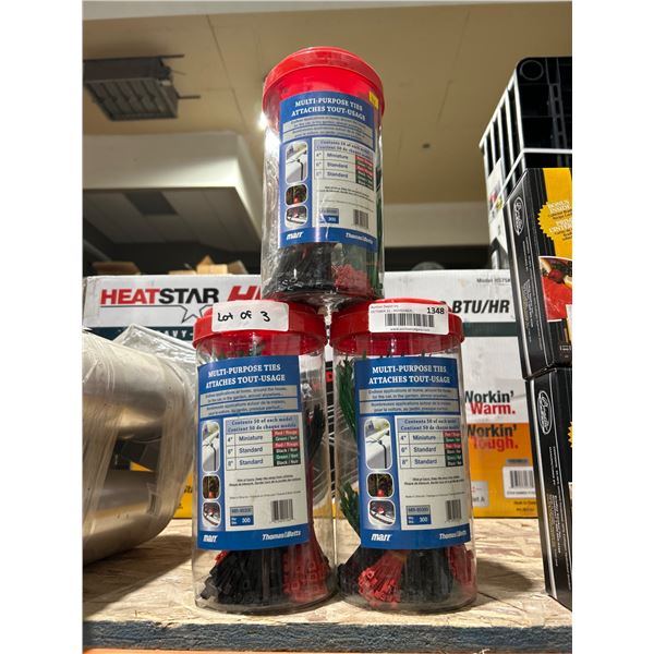 Thomas & Betts Multi-Purpose Ties: MR-95300 – 300 Pieces