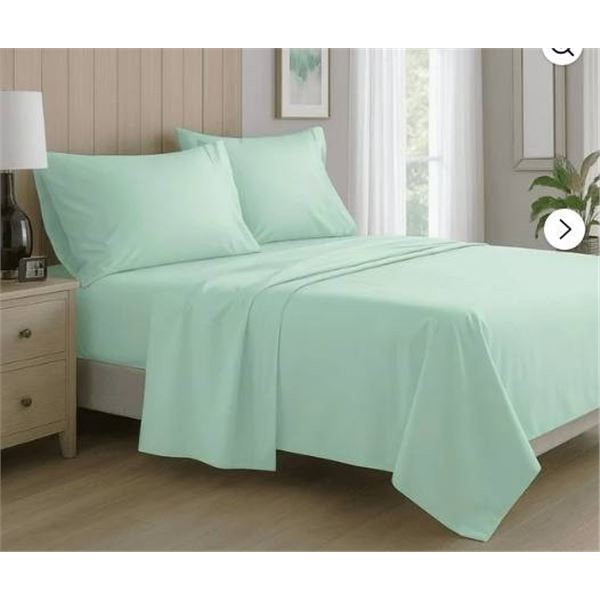 Comfy Bamboo World 9900 Platinum Series King Sheet Set- Light Green