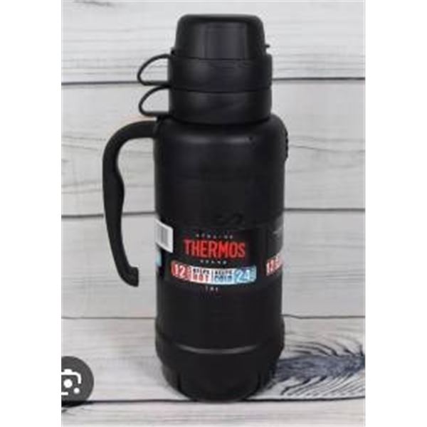 Thermos Brand 3450TRI Vacuum Insulated Glass Beverage Bottle, 17 oz/0.5 L