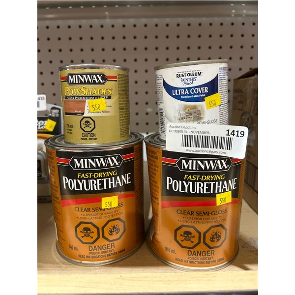 Wood Stains and Paints: Minwax and Rust-Oleum