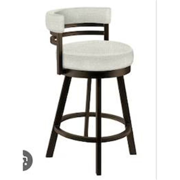 Wooden Bar Stool with Cushioned Seat and Backrest