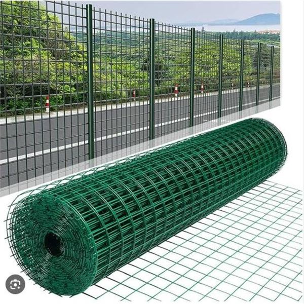 PVC Lawn Fence with 3″ x 2″ Mesh, 2′ x 50′, Galvanized Wire Coat