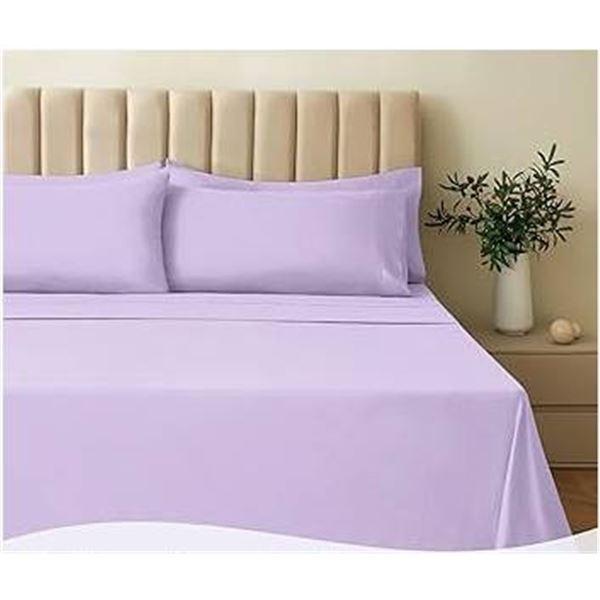 Comfy Bamboo World Queen 8800 Cold Series Sheet Set, 4 Pieces – Mauve