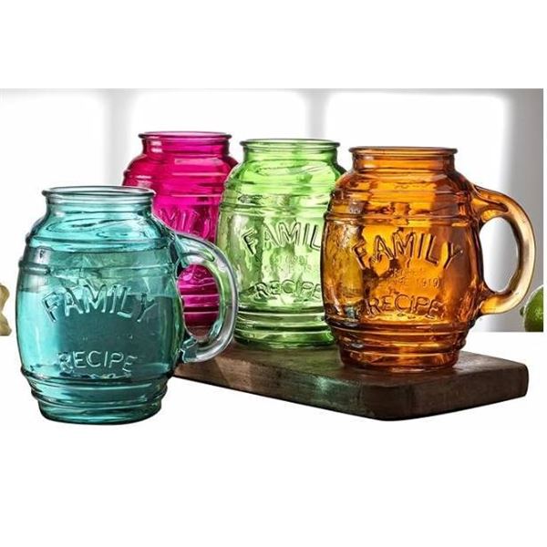 Lot of 2 Claro Barrel Mugs Set, 4 Pieces