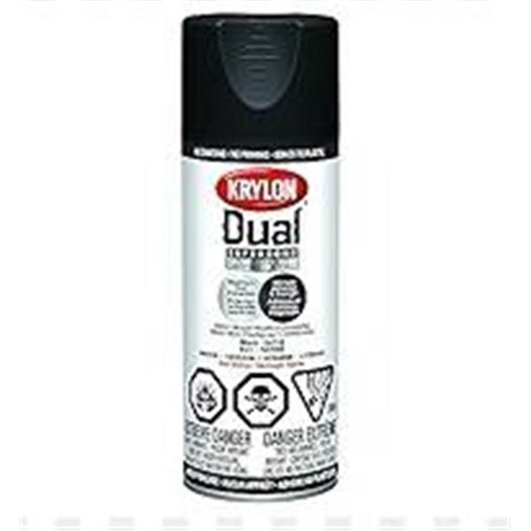 Krylon Dual Superbond Paint and Primer Spray, Black 6×340 g