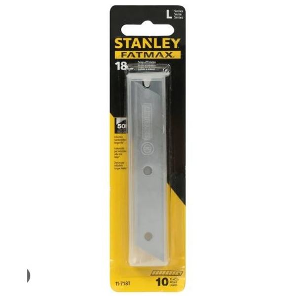 Stanley FatMax 18mm Snap-Off Blades, Lot of 8×10 Blades