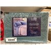 Image 2 : Comfy Bamboo World 4-Piece King Sheet Set, 8000 Gold Series, Teal