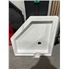 Image 1 : White Rectangular Shower Pan with Corner Drain