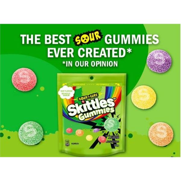 Skittles Sour Candy 140 g x 12 Count Units