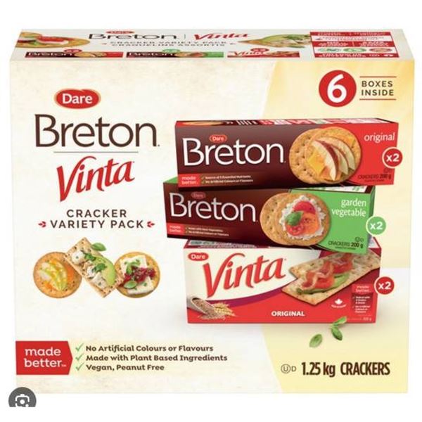 Dare Breton & Vinta Crackers Assorted 1.25 kg 6 Packs