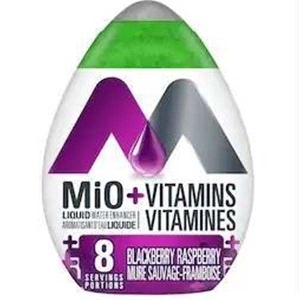 2 Mio Vitamin Liquid Water Enhancers – Blackberry Raspberry, 48ml, 12 Count Each