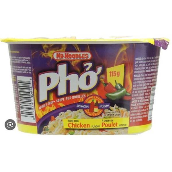 Mr. Noodles Pho 12-Pack Chicken Flavor, 115g per Serving