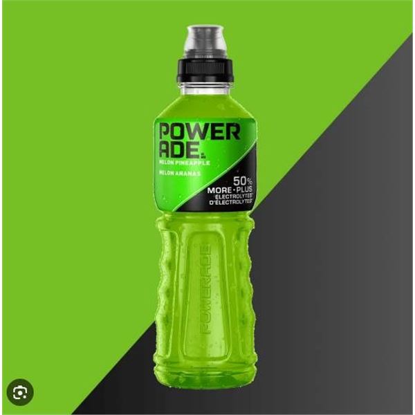Powerade Melon Pineapple Sports Drink, 9 Bottles x 710ml Each