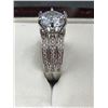 Image 2 : Ladies 1.1 Carat Brilliant Cut Solitaire Shank Style .925 Silver Engagement Ring