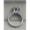 Image 3 : Ladies 1.1 Carat Brilliant Cut Solitaire Shank Style .925 Silver Engagement Ring
