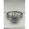 Image 4 : Brilliant Cut .80 Carat Solitaire Stone Ladies Engagement Ring with  Filagree Design Detailing in .9