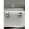 Image 1 : Ladies 1.0 Carat Princess Cut Solitaire Stud Earring Set