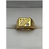 Image 1 : Gents 14K GP Carved Dress Ring with .25 Carat Solitaire Stone