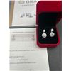 Image 4 : $1500 APPRAISED HALO CUT 2.0 CARAT EARRING SET