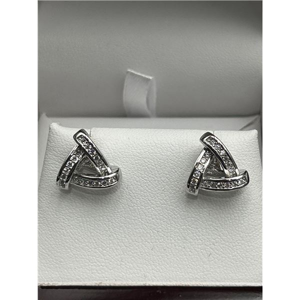 Ladies Trinity Multi Stone .925 Silver Earring set