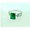 Image 2 : 2.7 ct Certified Silver Emerald gemstone RIng ($4,457 Appraisal)