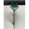 Image 2 : Ladies Multi Stone 1.0 Carat Round Cut Emerald Dress Ring
