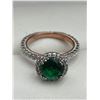 Image 3 : Ladies Multi Stone 1.0 Carat Round Cut Emerald Dress Ring