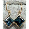 Image 2 : $800 10K  Blue Topaz 2.6Ct  Earrings