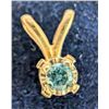 Image 1 : $350 14K  Lab Blue Diamond 0.03Ct  Pendant