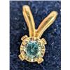 Image 2 : $350 14K  Lab Blue Diamond 0.03Ct  Pendant