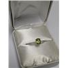 Image 3 : $140 Silver Peridot And Cz  Ring