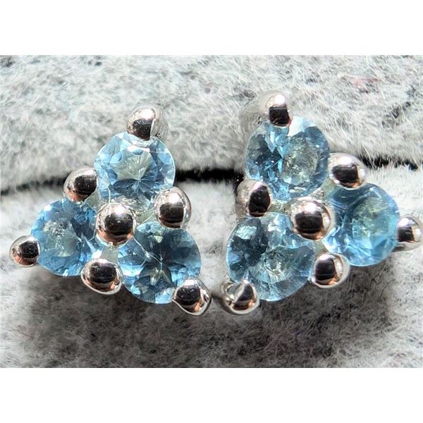 Silver Aquamarine Earrings