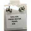 Image 3 : Silver Fresh Water Pearl  Earrings