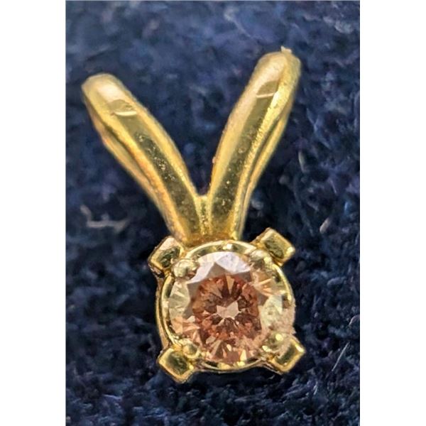 $350 14K  Lab Pink Diamond 0.03Ct  Pendant