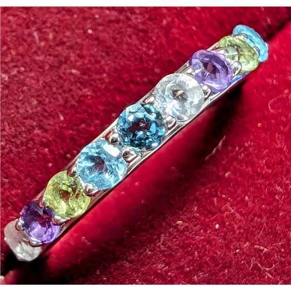 $150160 Silver Natural Color Color Gems  Ring