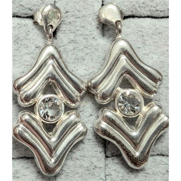 $50 Silver CZ Earrings
