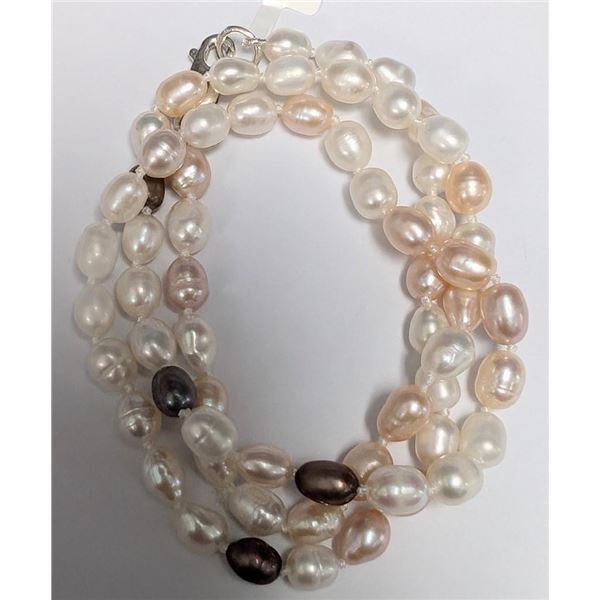 $200 Silver Fresh Water Pearl 17" Necklace
